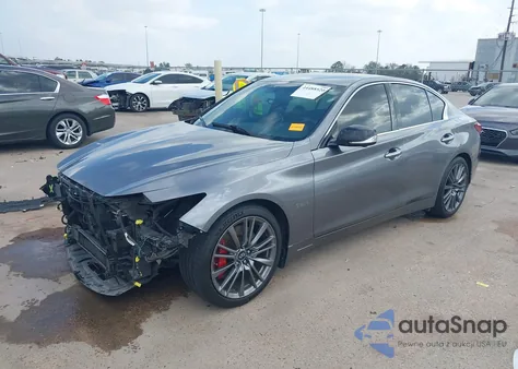 2018 Infiniti Q50 3.0T Red Sport 400 z USA, uszkodzony, nr VIN JN1FV7AP7JM460107
